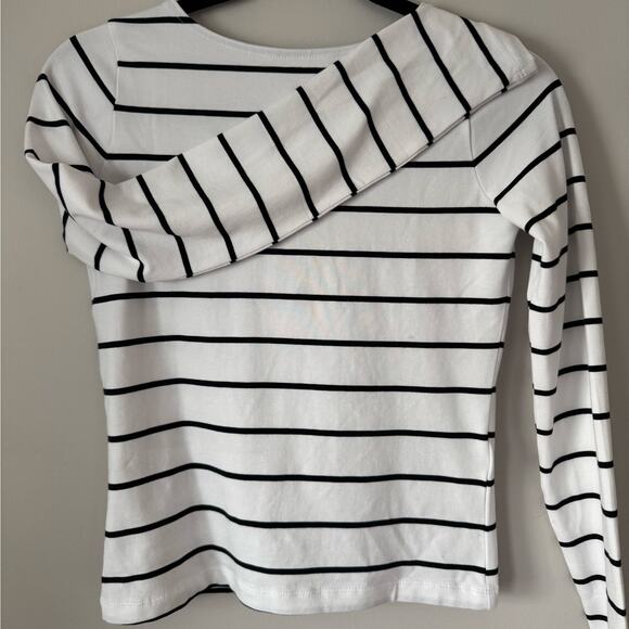 Madewell Stripped Long Sleeve Scoop Back Tee - Picture 4 of 4